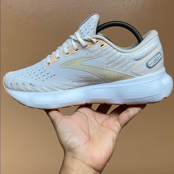 Brooks Glycerin 20 Women’s Running Sneakers “White Grey Peach” Size 10 Medium - Picture 5 of 16